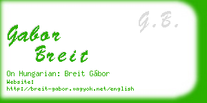 gabor breit business card